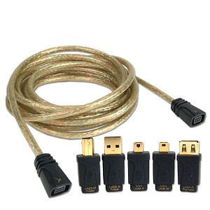 10' GoldX PlusSeries QuickConnect GXQU-10 USB 2.0 5-in-1 Cable K